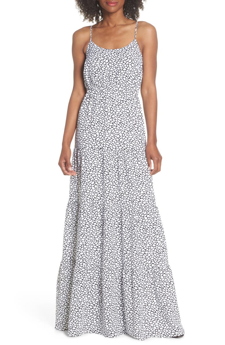 MICHAEL Michael Kors Tiered Maxi Dress, Main, color, 