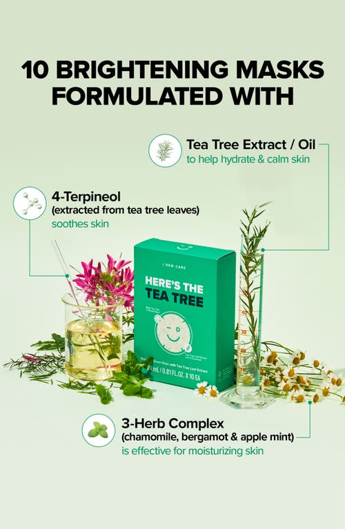 I Dew Care Tea Tree Soothing 10-piece Sheet Mask Set In Transparent