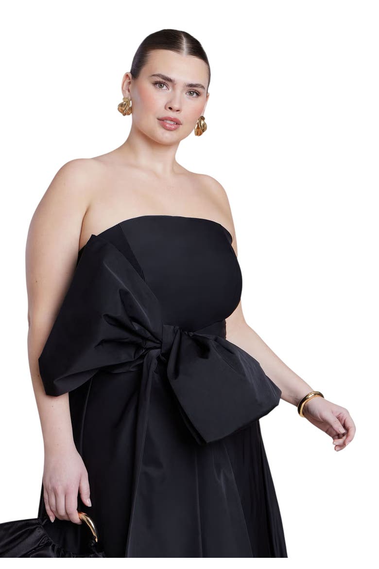 Dramatic Bow Gown, Alternate, color, BLACK ONYX