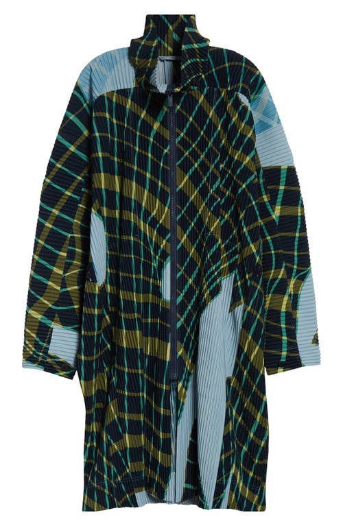 Shop Issey Miyake Homme Plissé  Windswept Plaid Straight Leg Pants