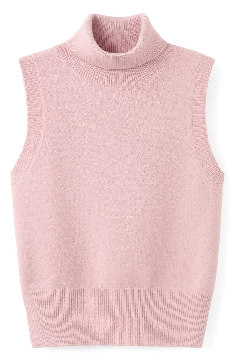 MANGO Baby Turtleneck Sleeveless Sweater, Alternate, color, Pale Pink