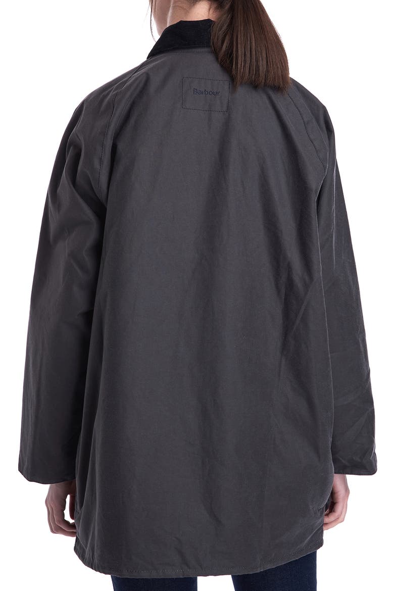x ALEXACHUNG Edith Weatherproof Waxed Cotton Jacket, Alternate, color, CHARCOAL/ DRESS GORDON