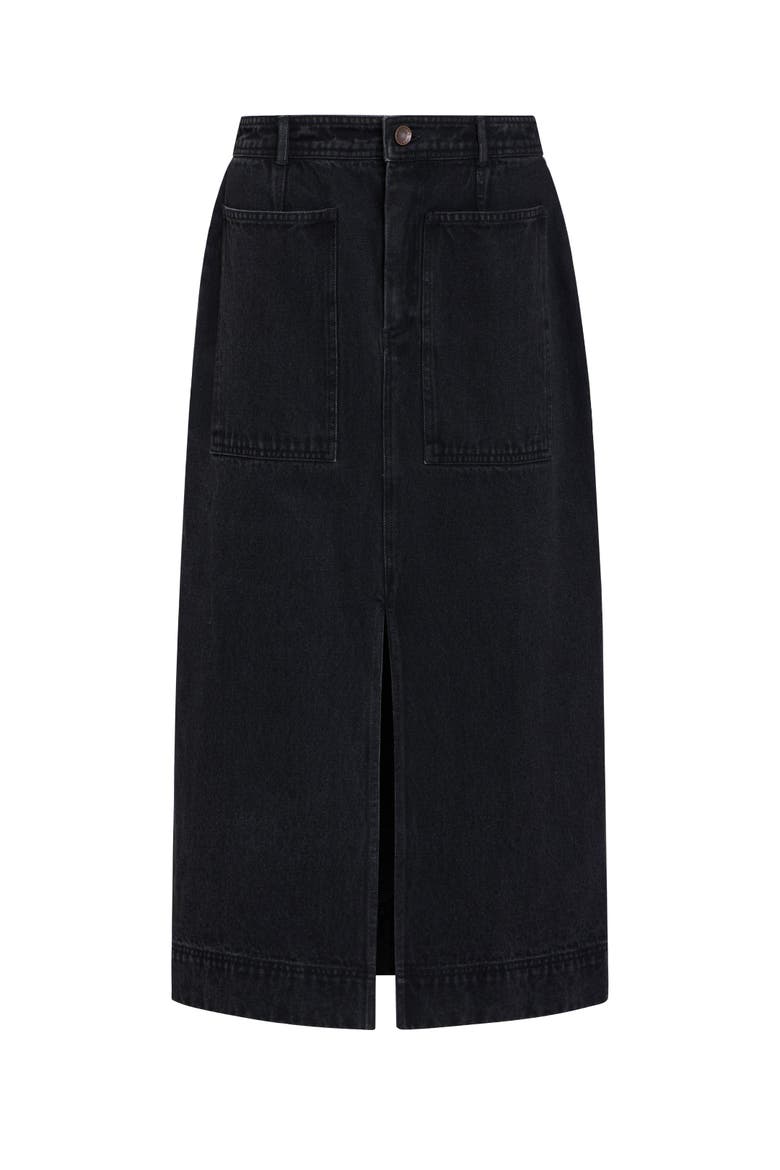Leighton Denim Skirt, Alternate, color, Pavement