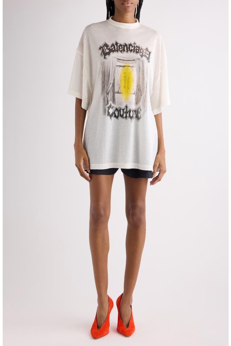Shaped Fit Salon de Couture Graphic T-Shirt, Alternate, color, 9020 CREAM