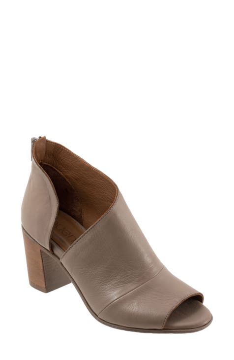 Comfortable peep toe booties online