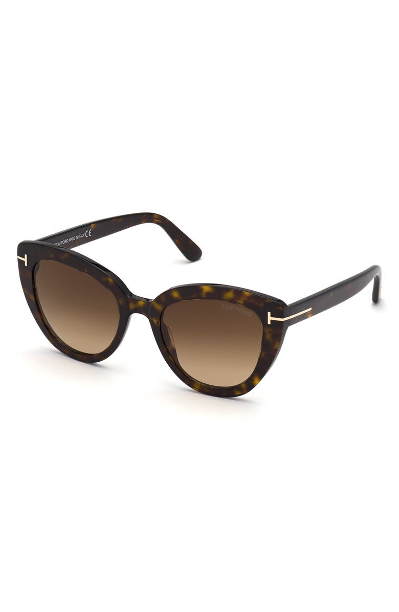 TOM FORD Izzi 53mm Cat Eye Sunglasses, Alternate, color, 