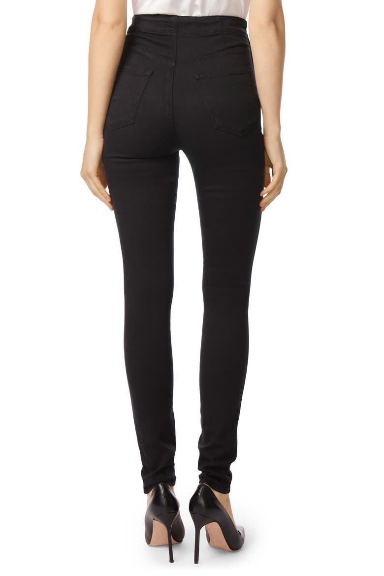 Natasha Sky High High Waist Super Skinny Jeans, Alternate, color, SERIOUSLY BLACK