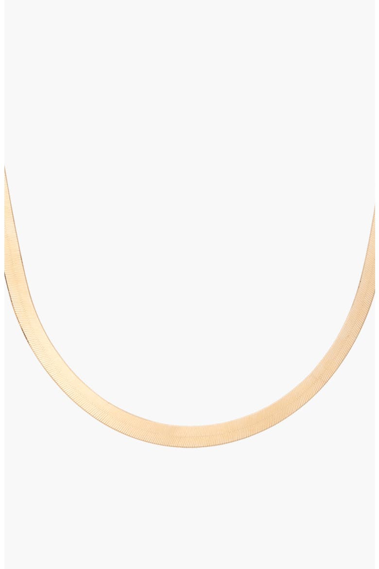 Herringbone 5mm Chain Necklace, Main, color, Yellow Gold