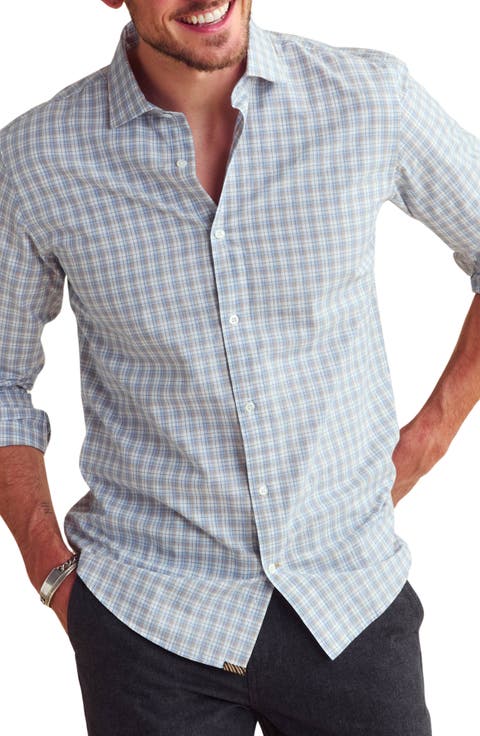 Classic Fit Plaid Button-Up Shirt