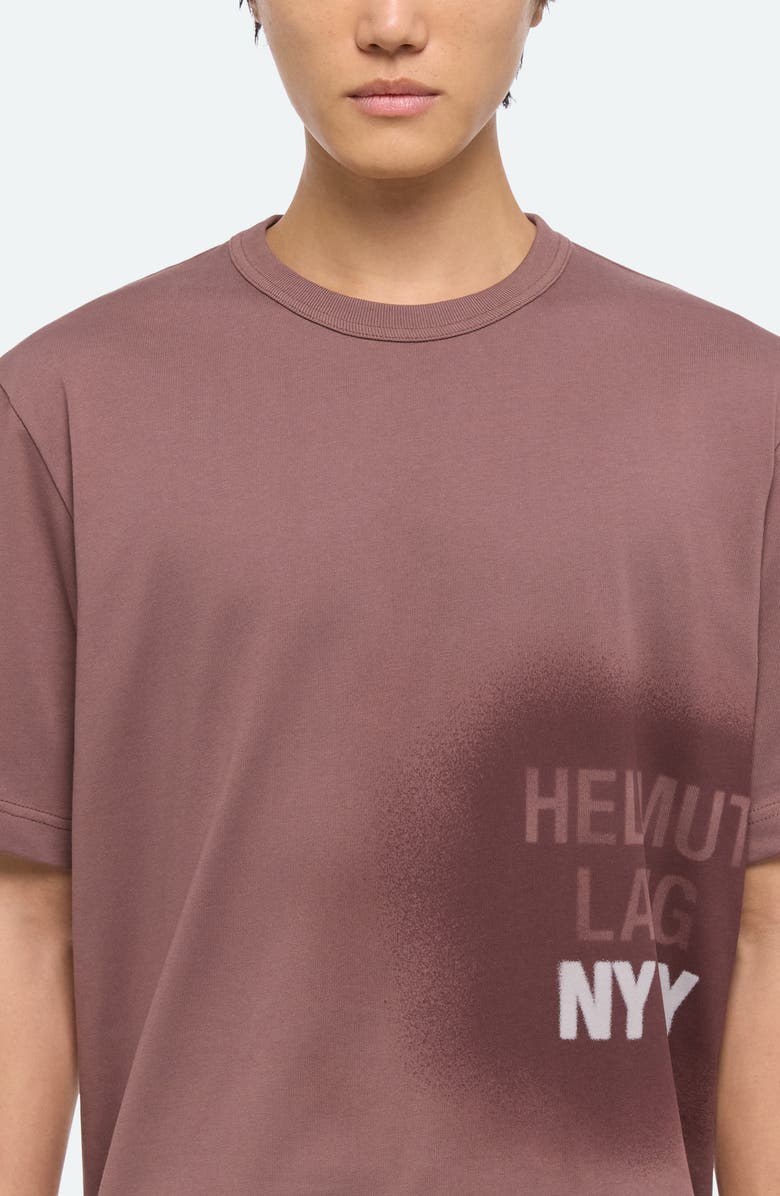 Helmut Lang Spray Paint Logo Short Sleeve T-Shirt, Alternate, color, Peppercorn