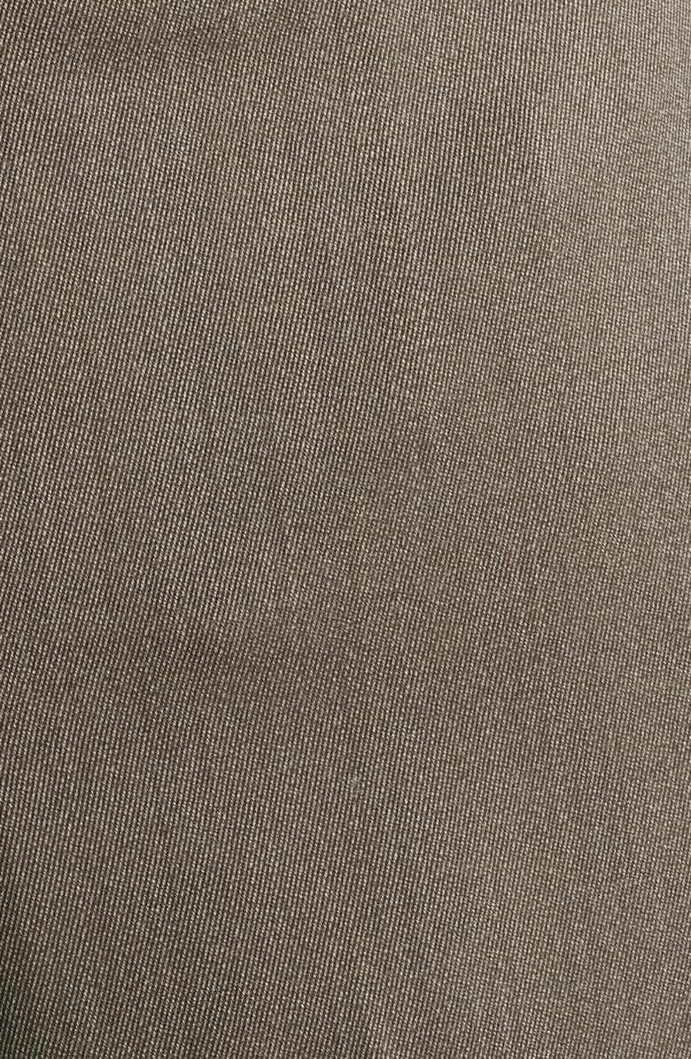 Berle Covert Flat Front Wool Twill Dress Pants, Alternate, color, Brown