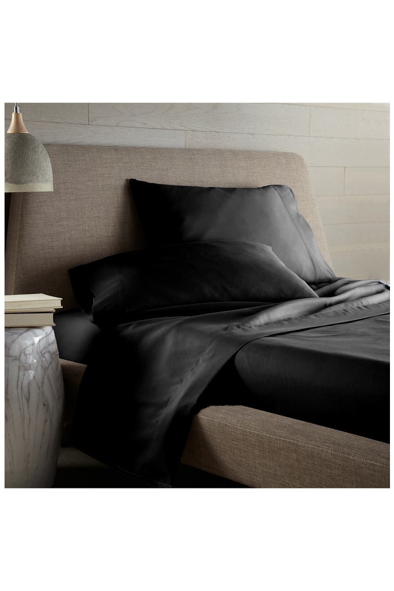 Classic Soft & Comfortable Brushed Microfiber Sheet Set, Alternate, color, BLACK