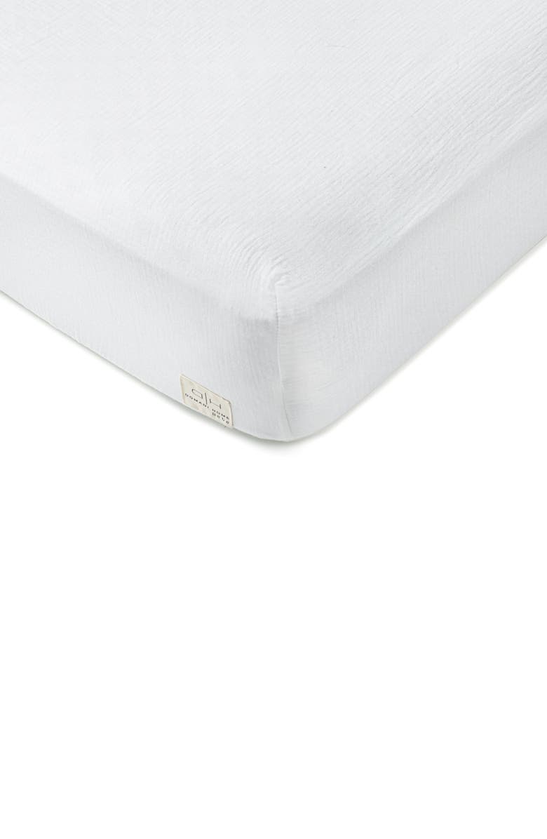 Domani Home Gauze Bebe Portable Crib Mattress Cover, Alternate, color, White