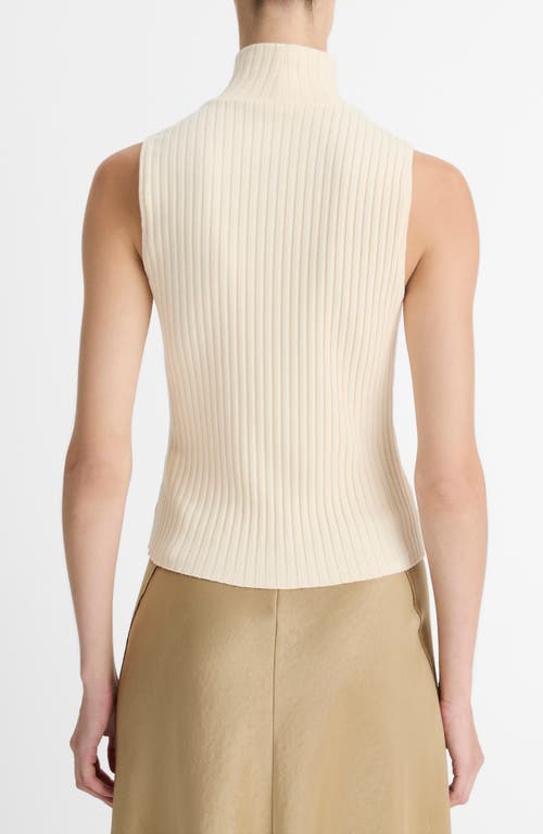 Vince Rib Sleeveless Turtleneck