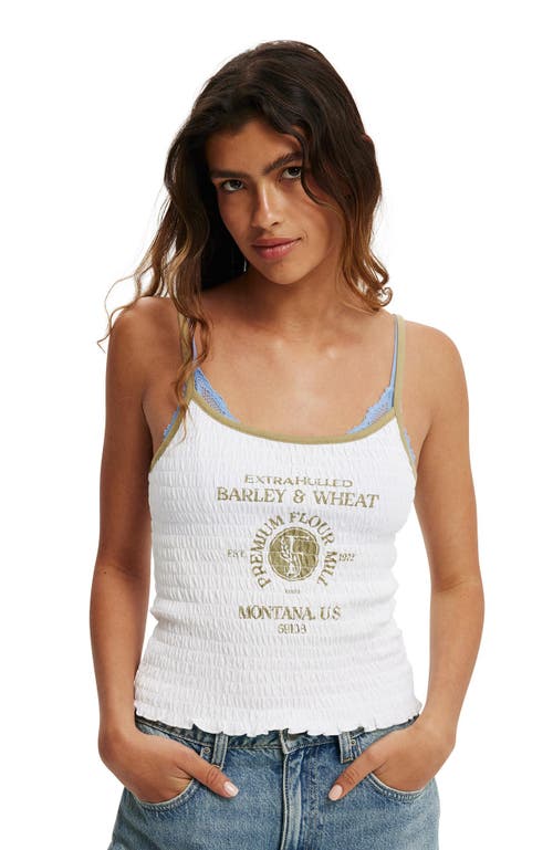 Shop Cotton On Graphic Cami In Premium Flower Mill White