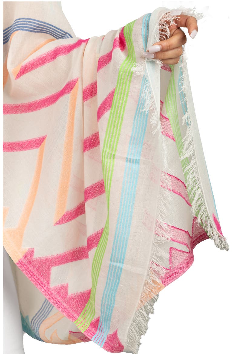 Colorful Spring Scarf, Alternate, color, IVORY