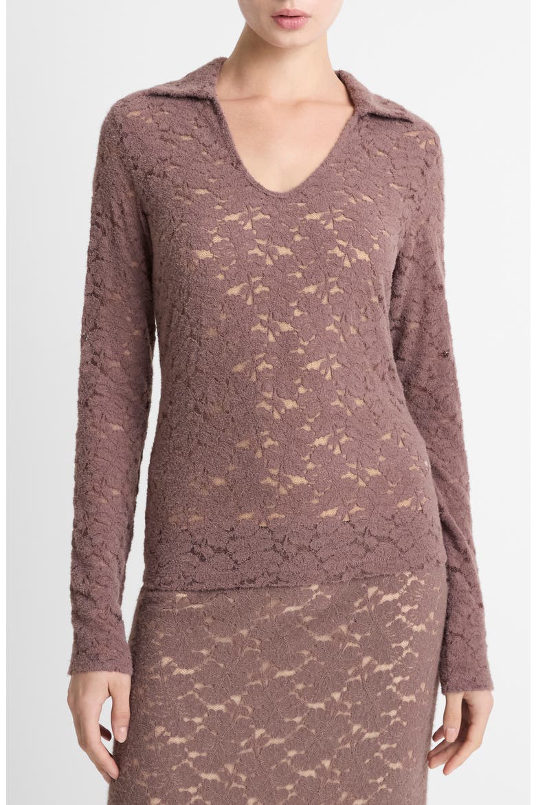 Stretch Lace Top, Main, color, SMOKY BERRY