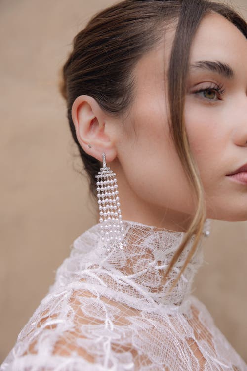 Untamed Petals Julia Waterfall Drops In Silver