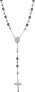 STEELTIME Men's Stainless Steel Rosary Necklace