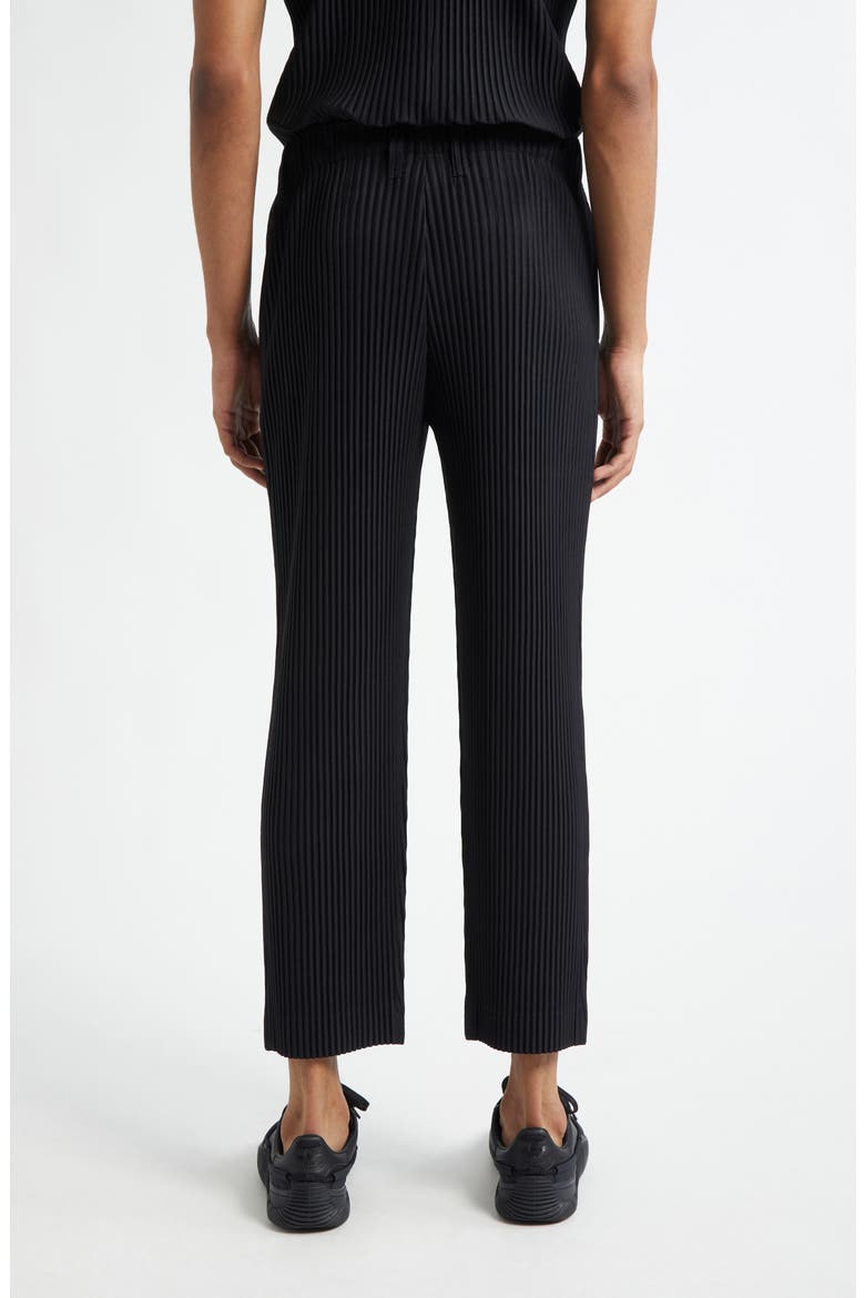 Basics Pleated Straight Leg Pants, Alternate, color, BLACK