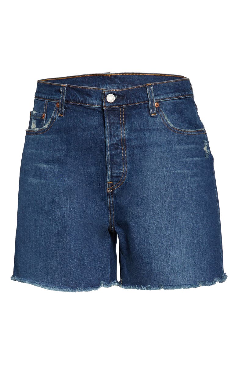 Levi's<sup>®</sup> 501<sup>™</sup> Fray Hem Denim Shorts, Alternate, color, 