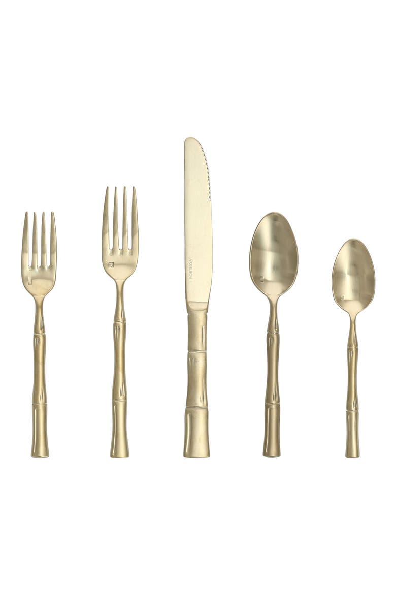 Royal Pacific Brushed Champagne 5-Piece Place Setting, Main, color, GOLD