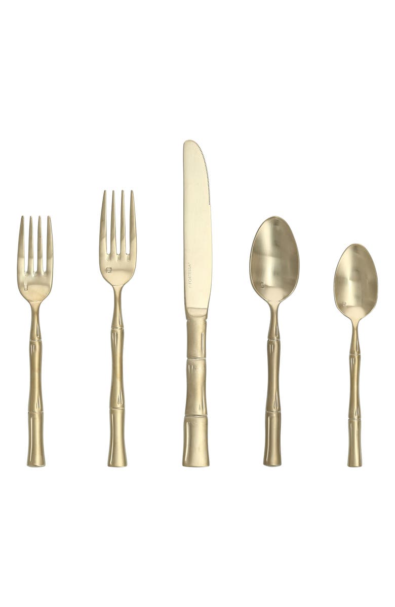 Fortessa Royal Pacific Brushed Champagne 5-Piece Place Setting, Main, color, 