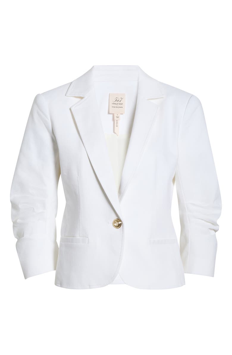 Cinq à Sept Khloe Denim Blazer, Alternate, color, White