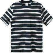 MANGO Regular Fit Stripe Cotton Blend T-Shirt