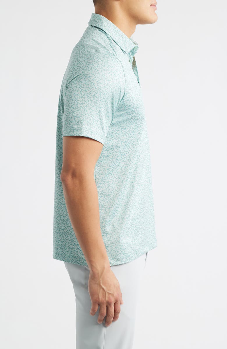 Johnston & Murphy XC+<sup>™</sup> Ace Performance Golf Polo, Alternate, color, Surf Green Golf Ball