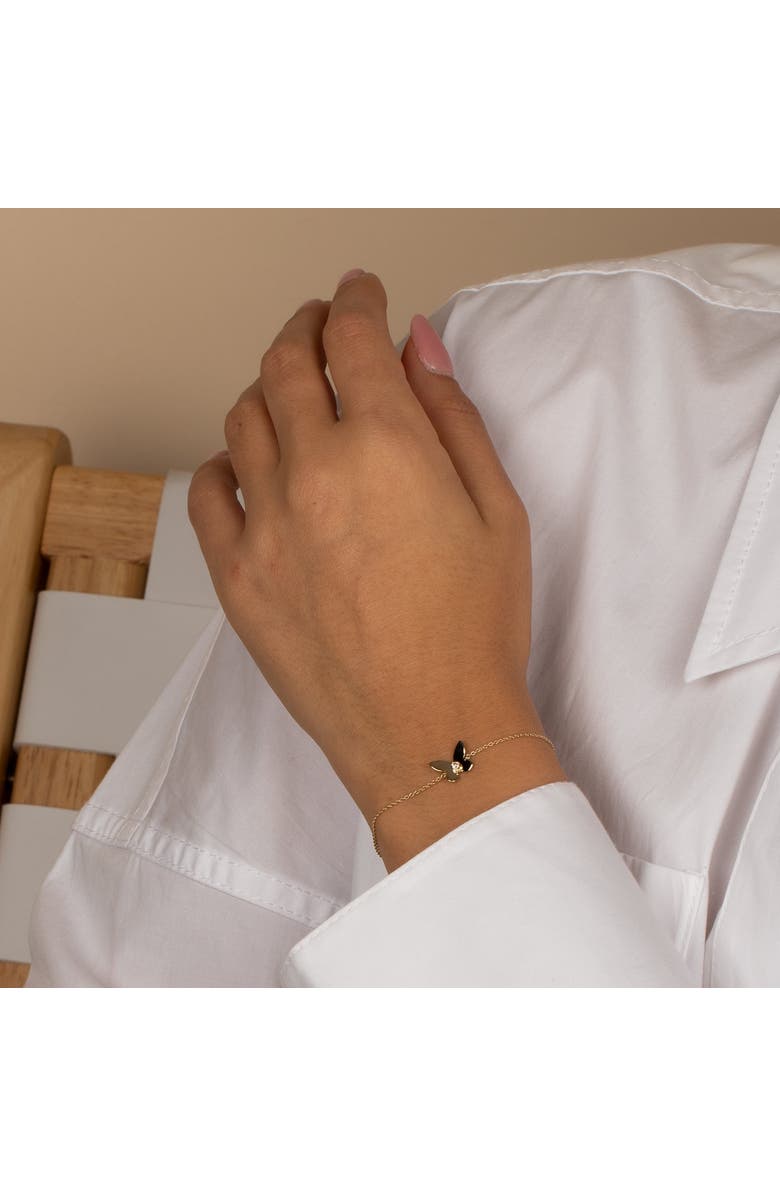 BY ADINA EDEN Diamond Solitaire Butterfly Bracelet 14K, Alternate, color,