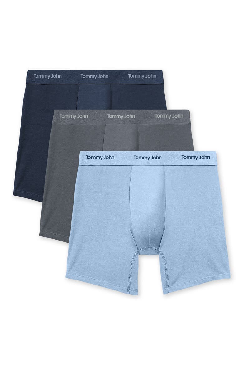 3-Pack Essential Second Skin Boxer Briefs, Main, color, DRESSBL/MON/CERULEAN
