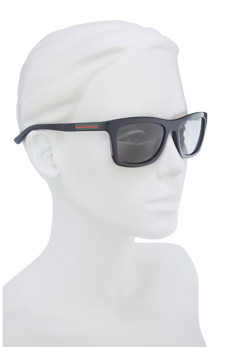 54mm Square Sunglasses, Alternate, color, BLACK BLACK GREY