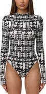 Naked Wardrobe Naked Snakeskin Print Long Sleeve Bodysuit
