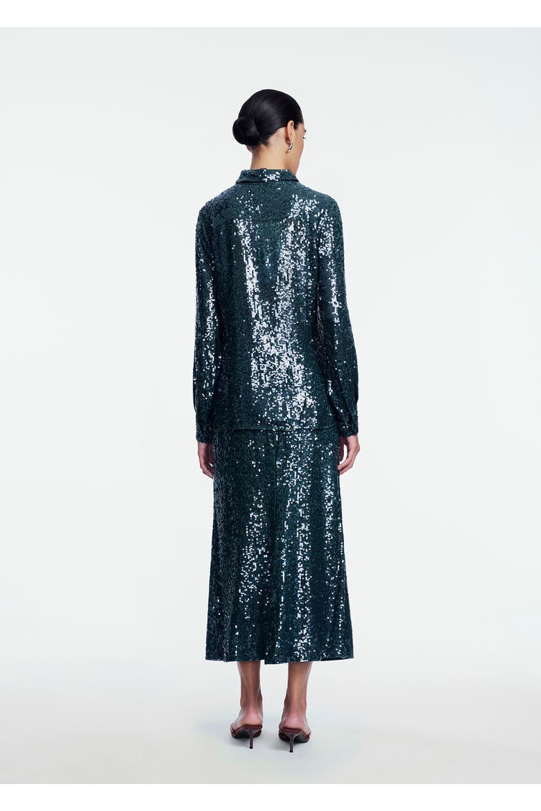 Sequin Skirt, Alternate, color, Sage