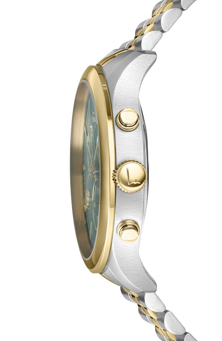 FERRAGAMO Duo Two-Tone Chronograph Bracelet Watch, 42mm, Alternate, color, Two Tone