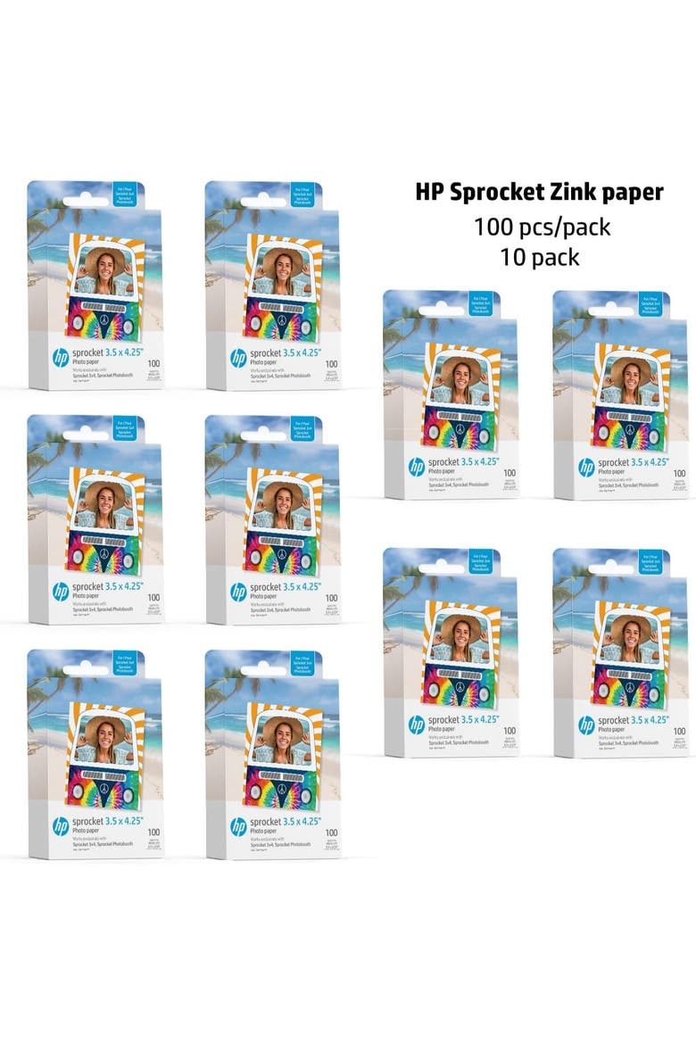 Sprocket 3.5" x 4.25" Sticky-Backed Zink Photo Paper Bundle, Alternate, color, 1000-pack