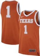Nike Men's Nike #1 Burnt Orange Texas Longhorns Replica Jersey