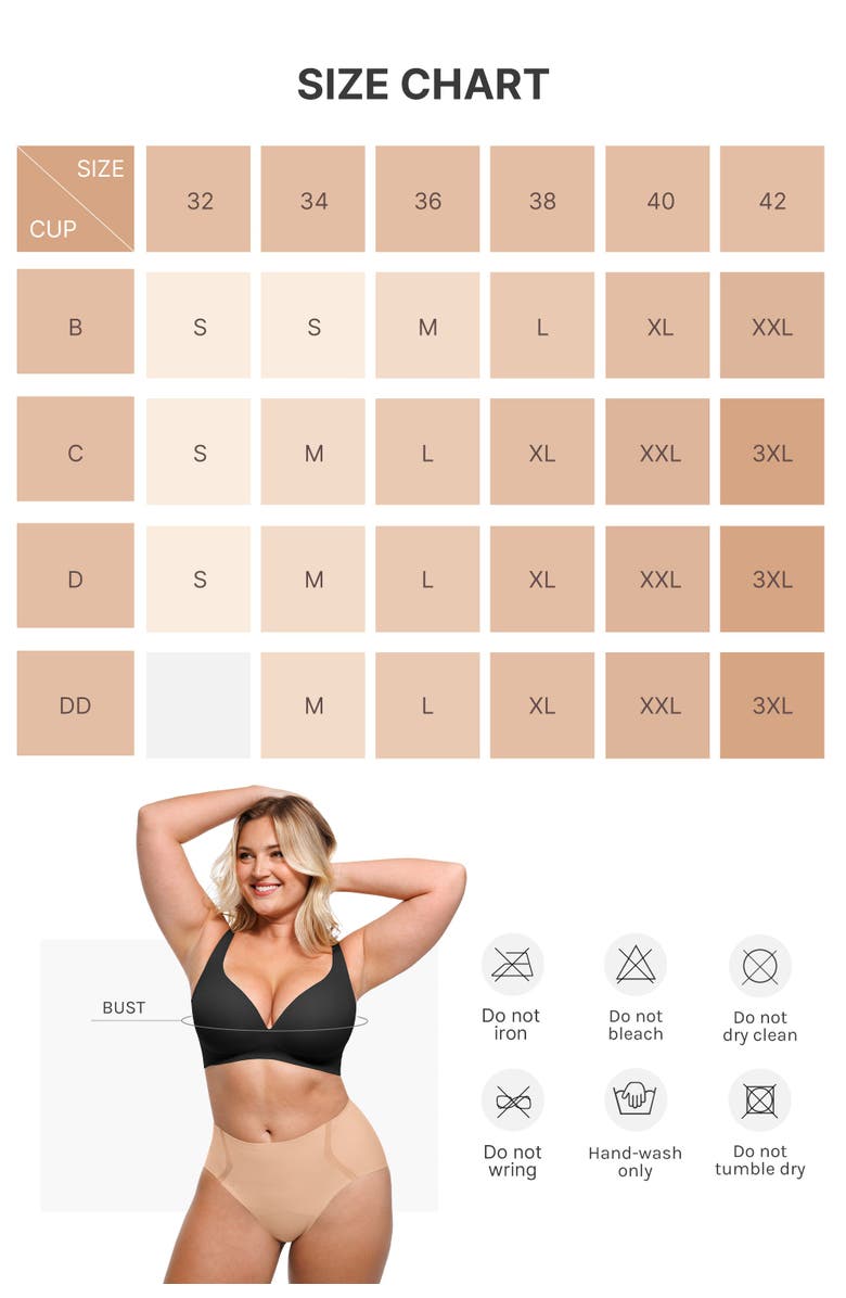 Shapellx FitSense Wireless V-Neck Bra, Alternate, color, Jet Black