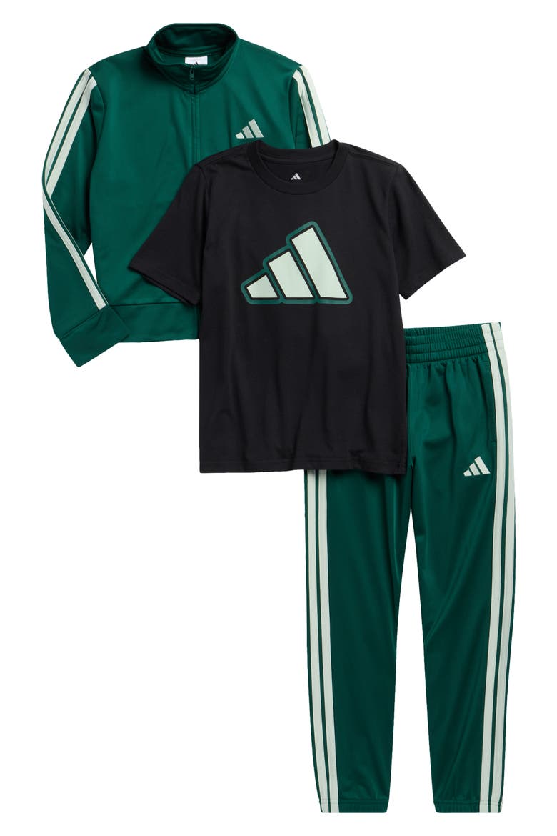 Kids' 3-Piece Tricot Track Set, Main, color, COLLEGIATE GREEN