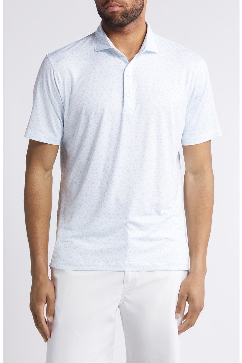 Stag Night Print Performance Polo, Main, color, PERMAFROST