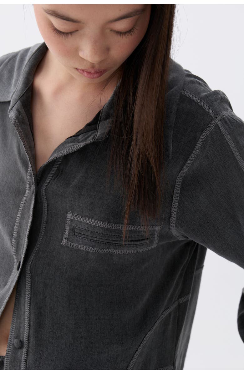 Nocturne Contrast Topstitched Shirt, Alternate, color, 