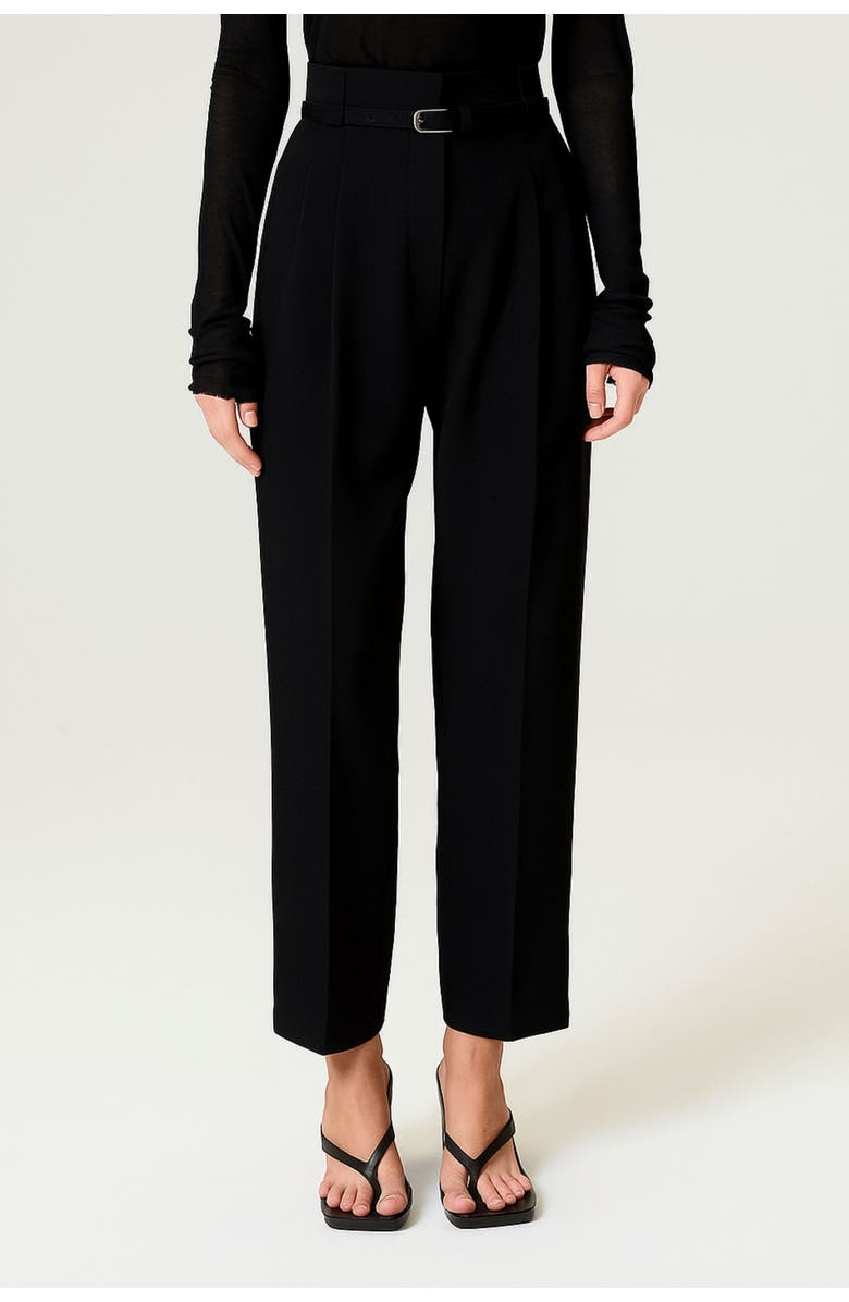 Nocturne Belt Detailed Pants, Main, color, Black