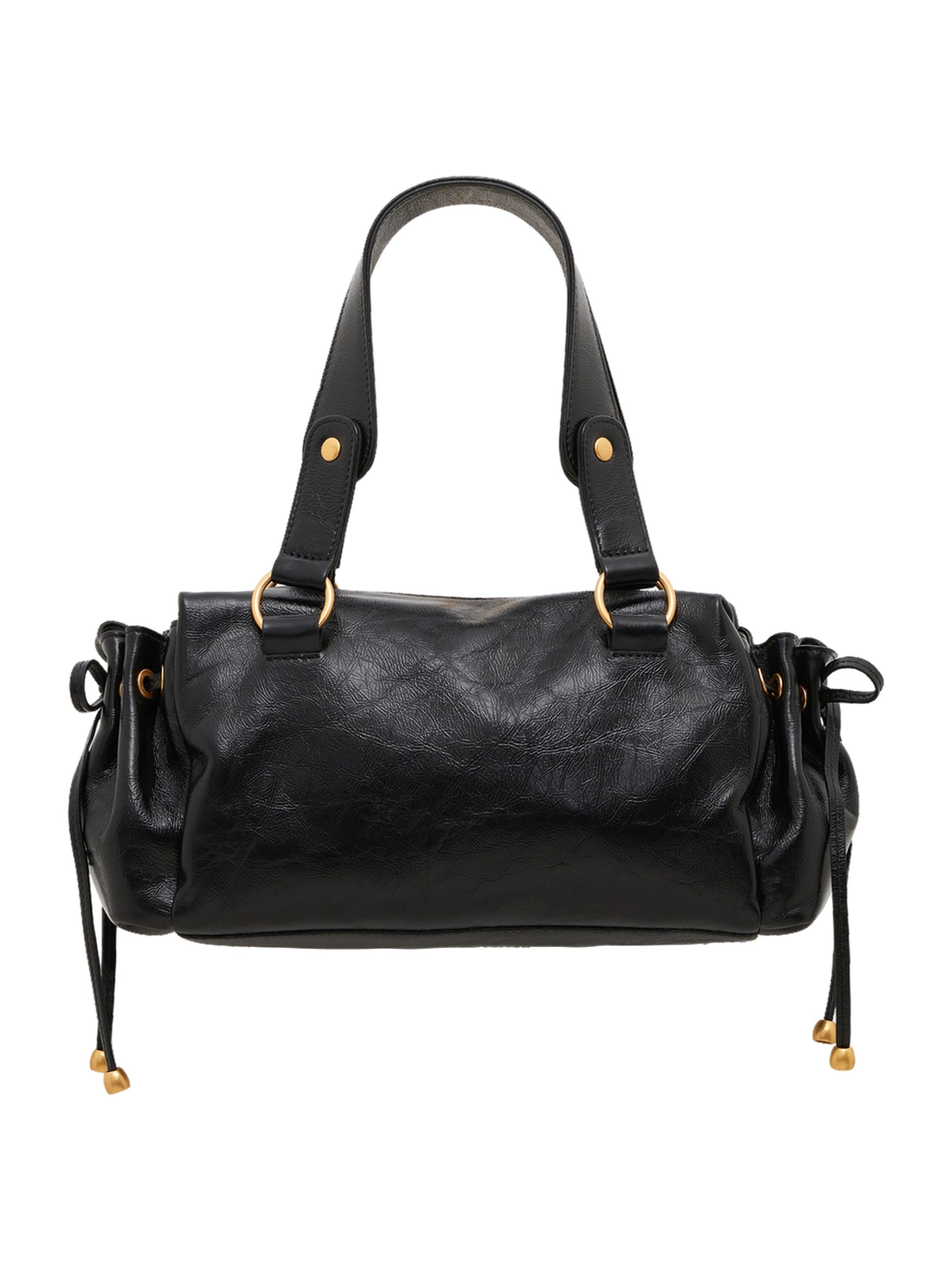 Curve Handle Everyday Shoulder Satchel, Alternate, color, Black