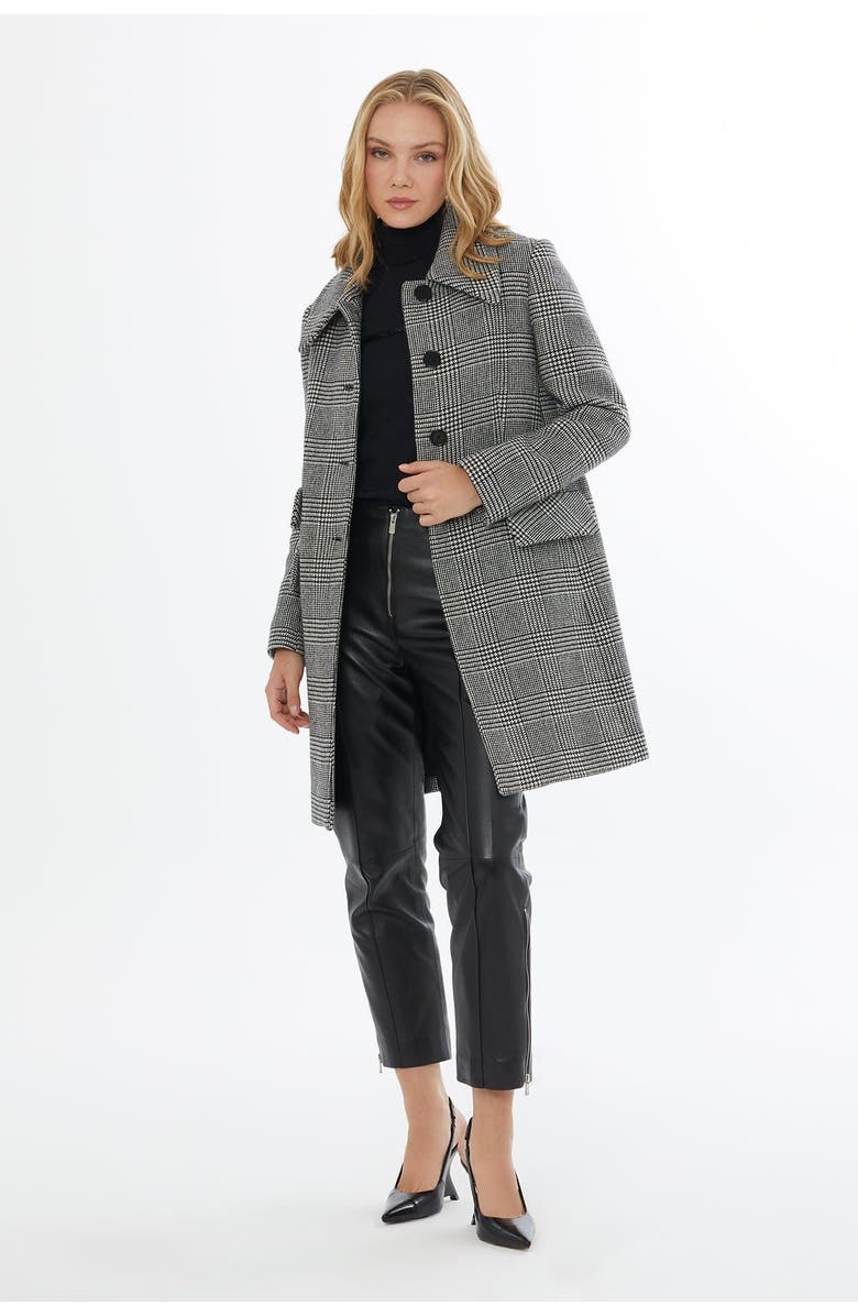 Gizia Button-Front Wool-Blend Jacket with Back Vent, Alternate, color, Black