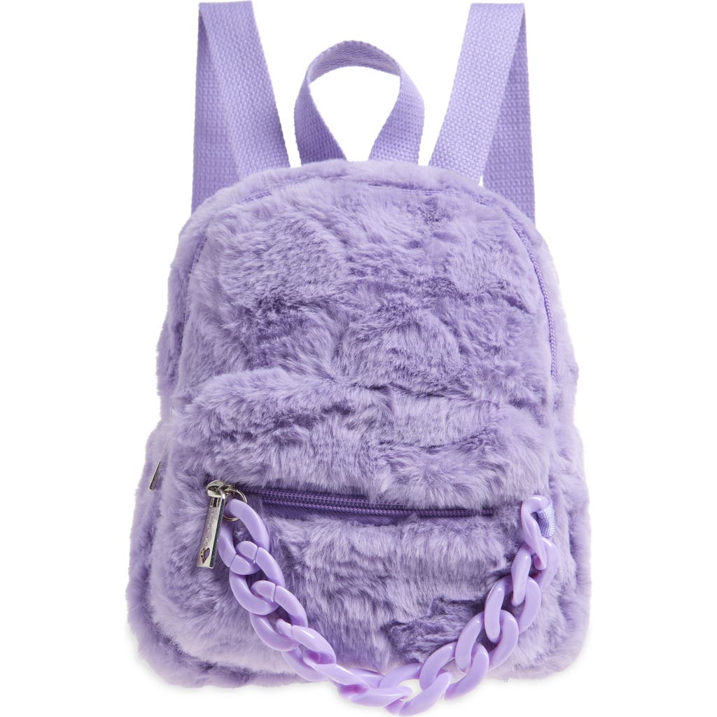 Ruby & Ry Kids' Faux Fur Mini Backpack in Purple  product