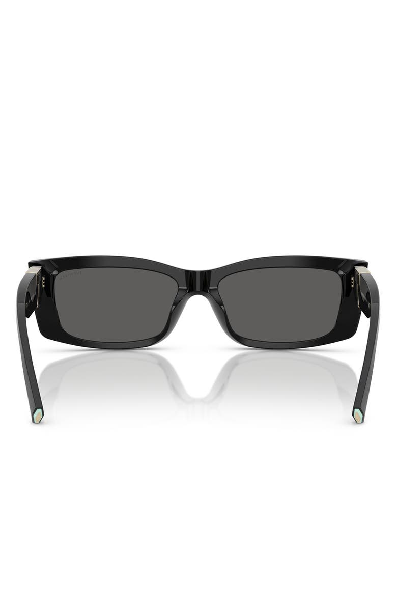 Tiffany & Co. 54mm Rectangular Sunglasses, Alternate, color, Black / Dark Grey