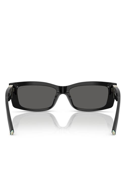 Tiffany & Co . 54mm Rectangular Sunglasses In Black