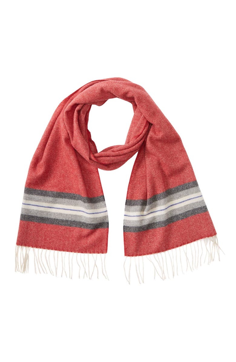 Chelsey Border Stripe Cashmere Scarf, Main, color,