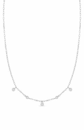 Bony Levy Monaco 18K White Gold Diamond Station Frontal Necklace